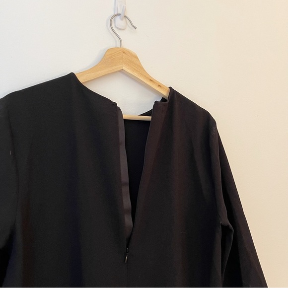 Ganni Drop-Hem Clark Dress in Black - Picture 6 of 7
